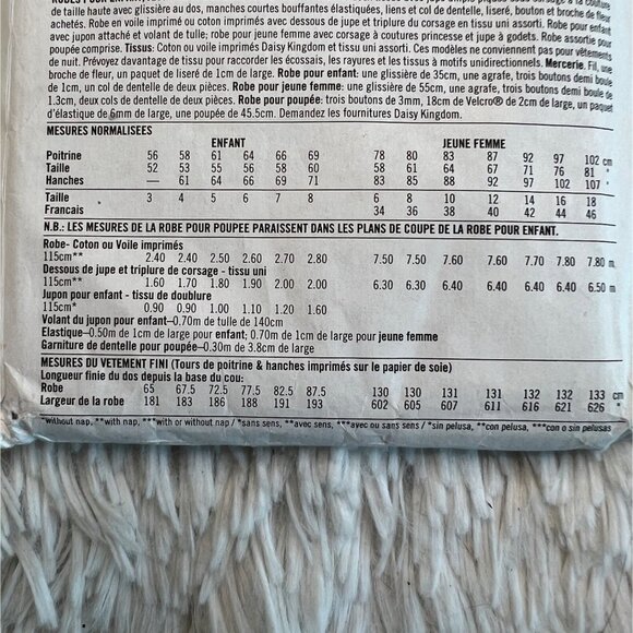 Daisy Kingdom Simplicity Sewing Pattern Dress + 18 In Doll Patterns‎ 8144 1988 - Picture 5 of 7